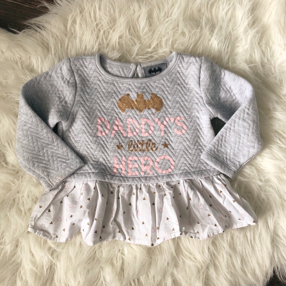 2T Batman Peplum Sweater